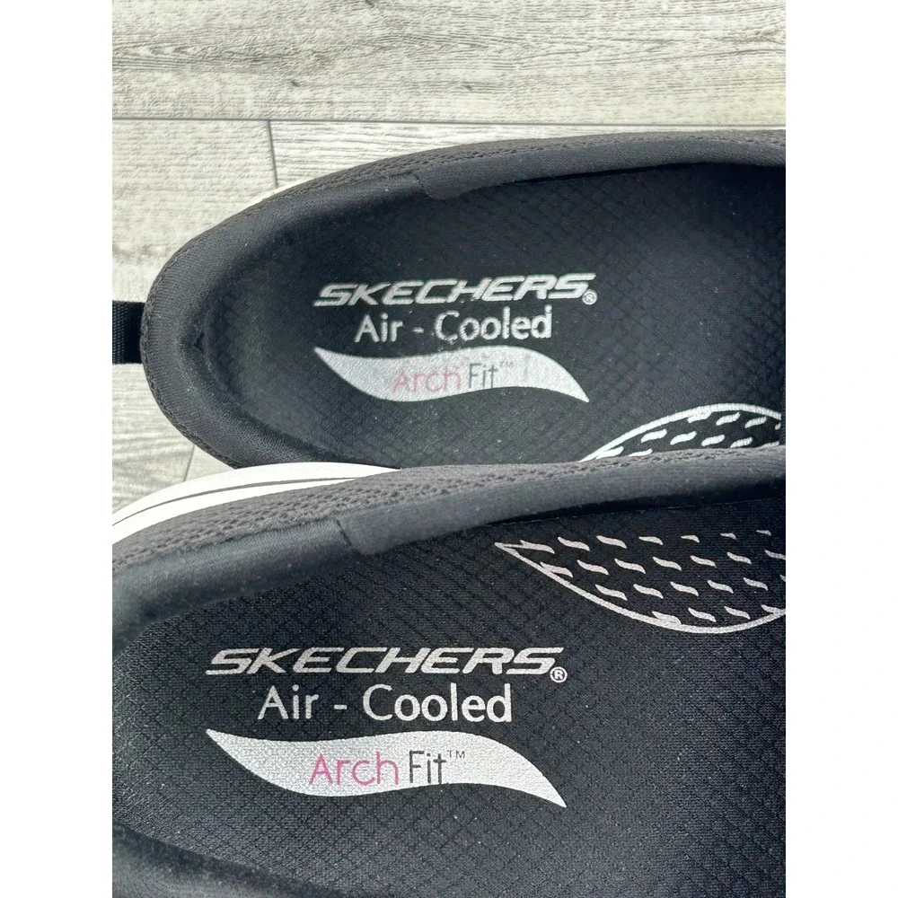 Skechers Women's Black Arch Fit Air Cooled Slip‎ On Sneakers Shoes Size 9